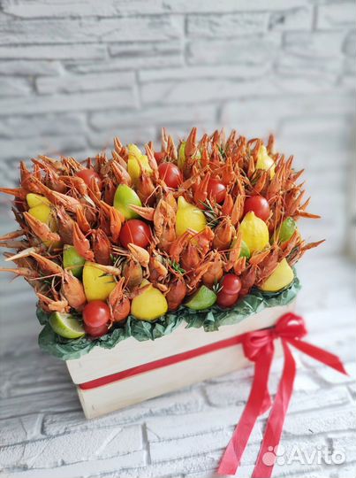 Съедобный букет из раков/ мужской букет