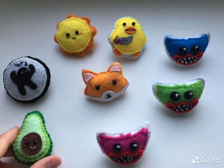 Значки (брошки) из фетра на заказ