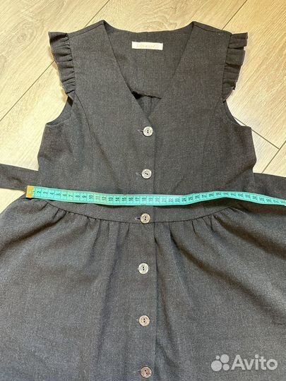 Сарафан Платье школьный серый 128 134