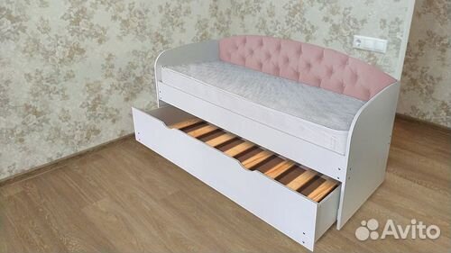 Кровать лдсп мягк спинка от 2х лет 2е спальное