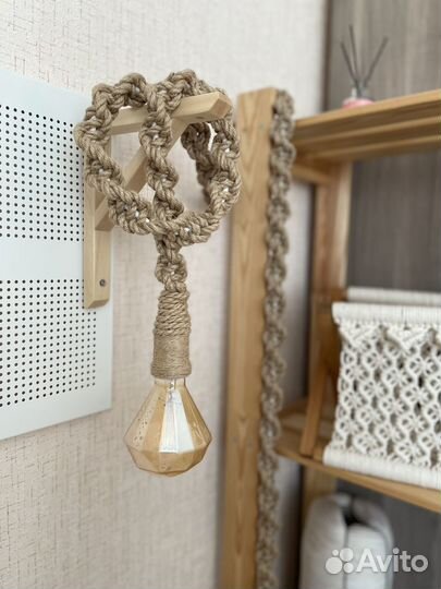 Светильник настенный / бра плетёный
