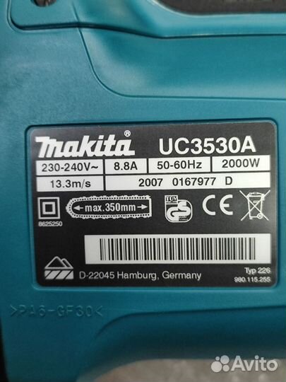 Электропила цепная пила Makita UC 3530A (Германия)