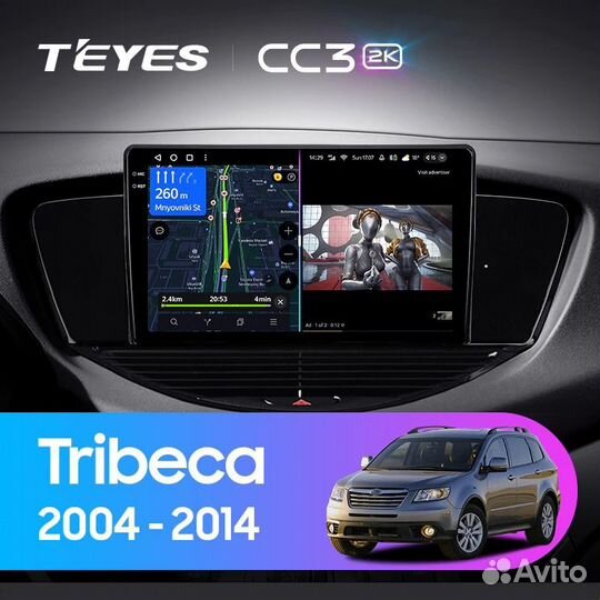 Магнитола Teyes CC3 2K 6/128 Subaru Tribeca