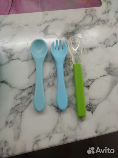 Тарелка детская,2 ложки,вилка