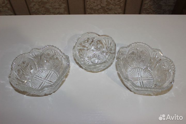Хрустальные салатники СССР и из стекла