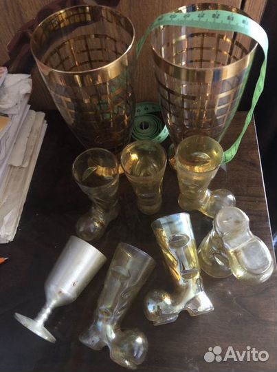 Рюмка осз, вазочка хрустальная, сапожки