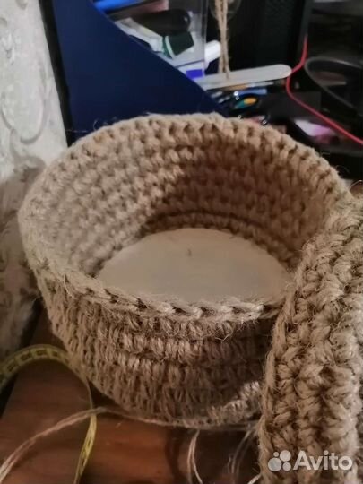 Корзина из джута для хранения