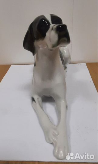 Фарфоровая статуэтка Собака (Пойнтер) лфз