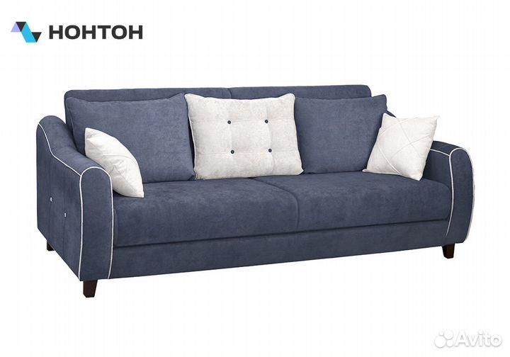 Диван книжка Френсис светло-синий / светло-серый