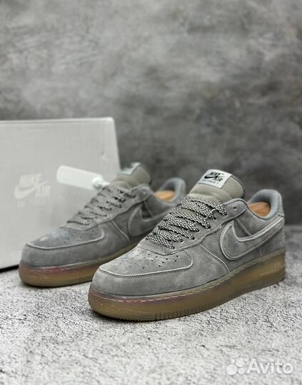 Кроссовки Nike Air Force 1 Grey С мехом