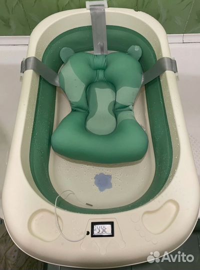 Ванночка для купания складная с термометром