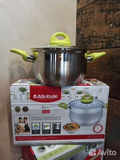 Кастрюля из нержавейки в коробке новая