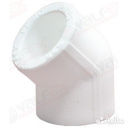 Уголок PP-R d25 45гр. Белый (50/300) valfex 101070