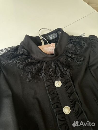 Платье черное с кружевом новое