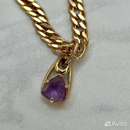 Золотая подвеска с александритом 585 золото