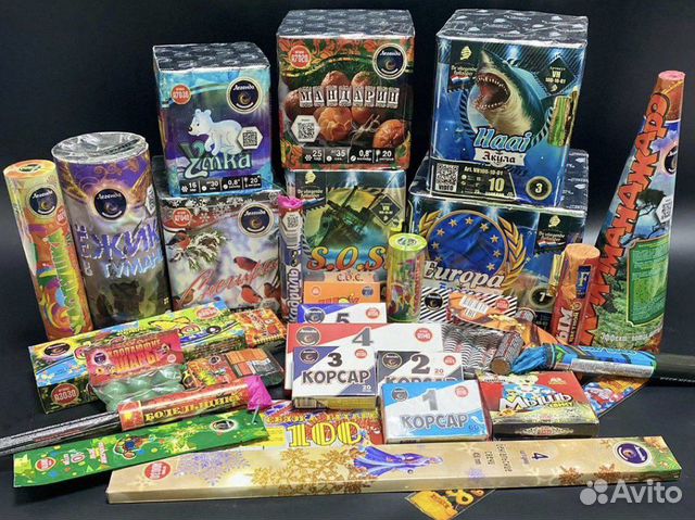 Фейерверки, салюты, бенгальские огни, хлопушки