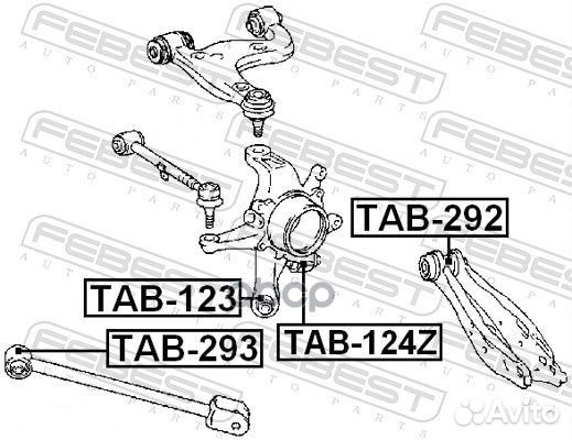 Сайлентблок задн подвески toyota mark 2 4WD