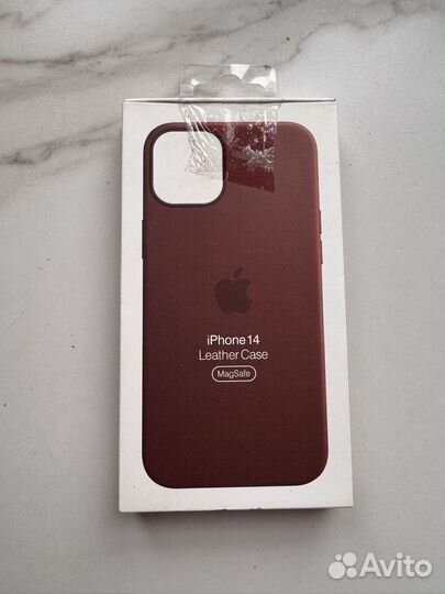 Кожанный чехол на айфон 14 про/14 про мах