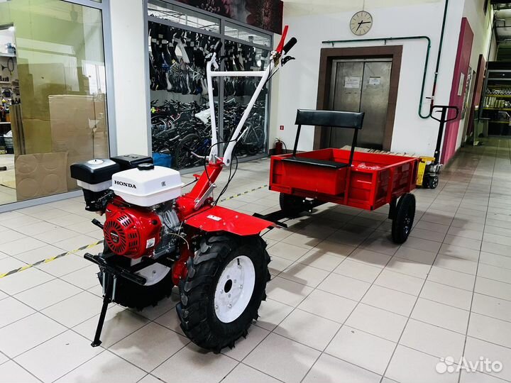Мотоблок Honda GX420 18HP + Телега 500кг