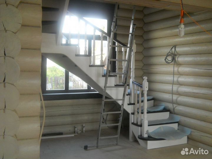 Лестница из дерева, лестницы на металлокаркасе