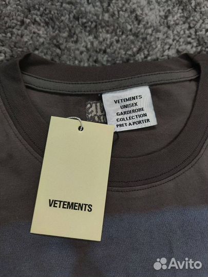 Футболка vetements серая