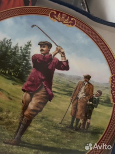 Тарелка гольф Royal Worcester, часы настольные