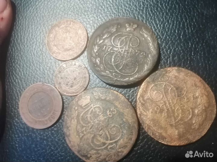 Монеты лотом царская медь