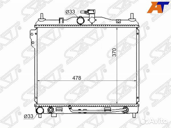 Радиатор hyundai getz 02-10