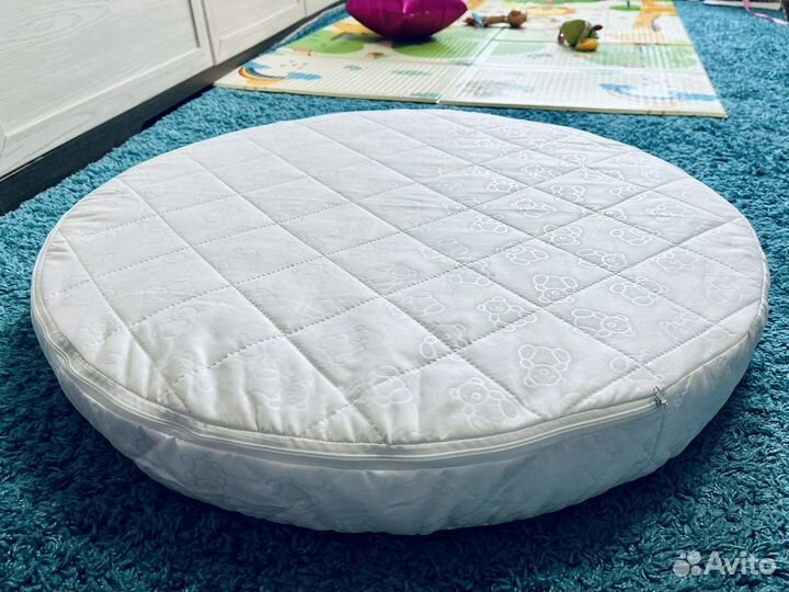 Матрас детский круглый 75 75+наволочки