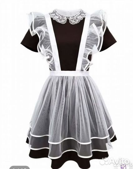 Белый школьный фартук