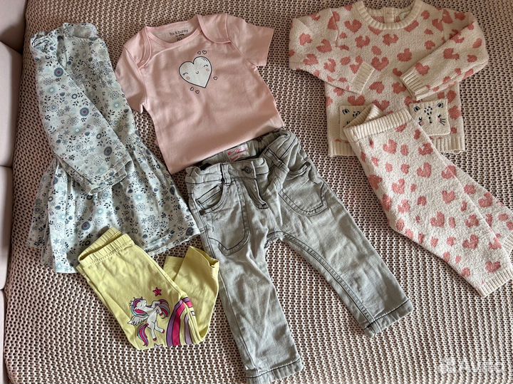 Одежда для девочки 74 80 пакетом