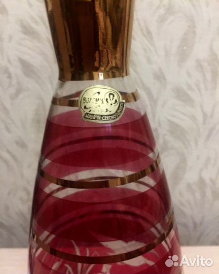 Графин с рюмками « Охота» Богемия