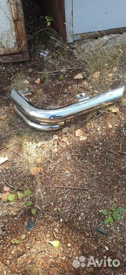 Хром труба на задний бампер Toyota land cruiser