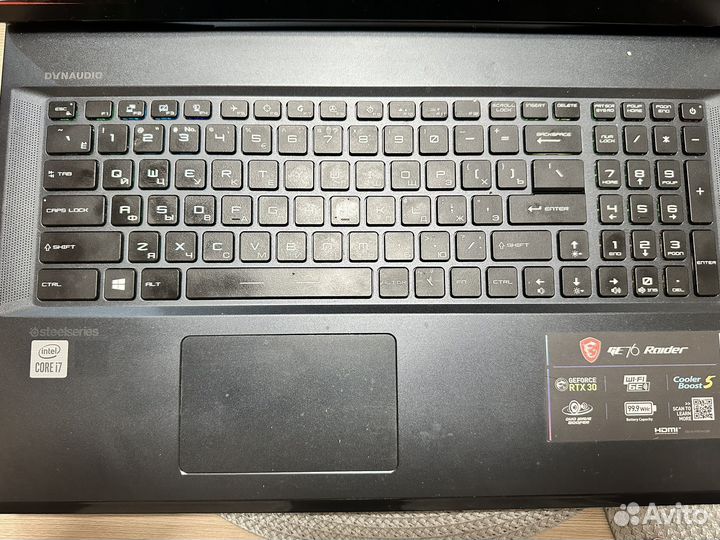 Msi ge76 raider/i7/ RTX 3080/ 32Gb/SSD 1 Tb