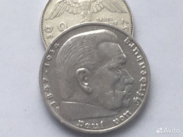 2 марки 1937г. 5 марок 1937г