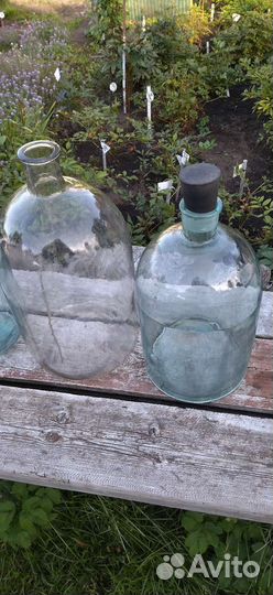 Бутыль стеклянная 10, 12 л 3 штуки