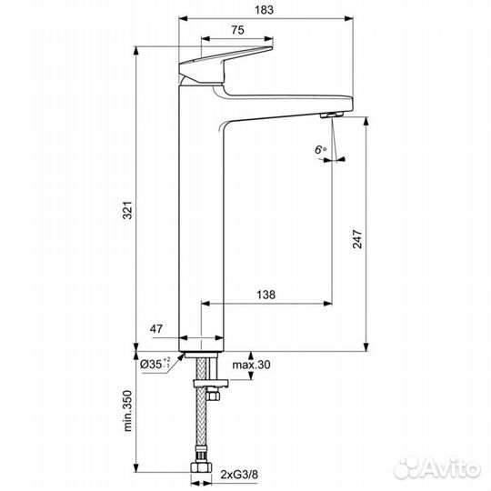 Смеситель для раковины Ideal Standard Ceraplan