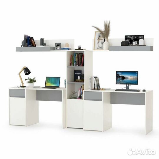 Стол для 2х детей Торонто, шкаф, комод, стеллаж