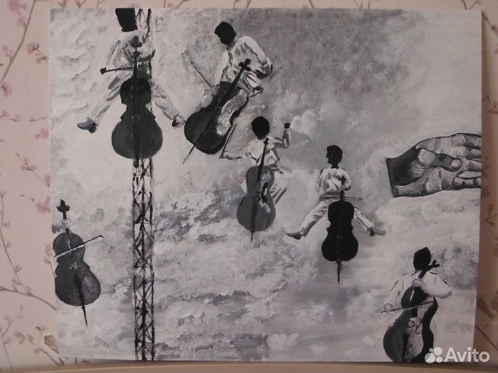 Картина холст акрил 