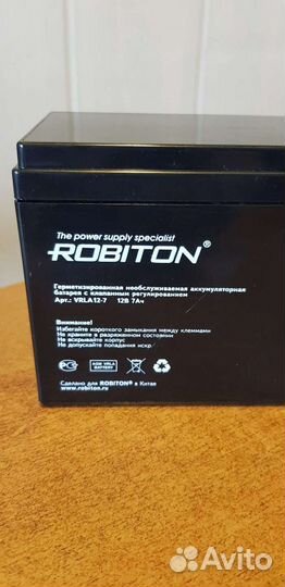 Аккумулятор 12V 7Ah свинцово-кислотный robiton
