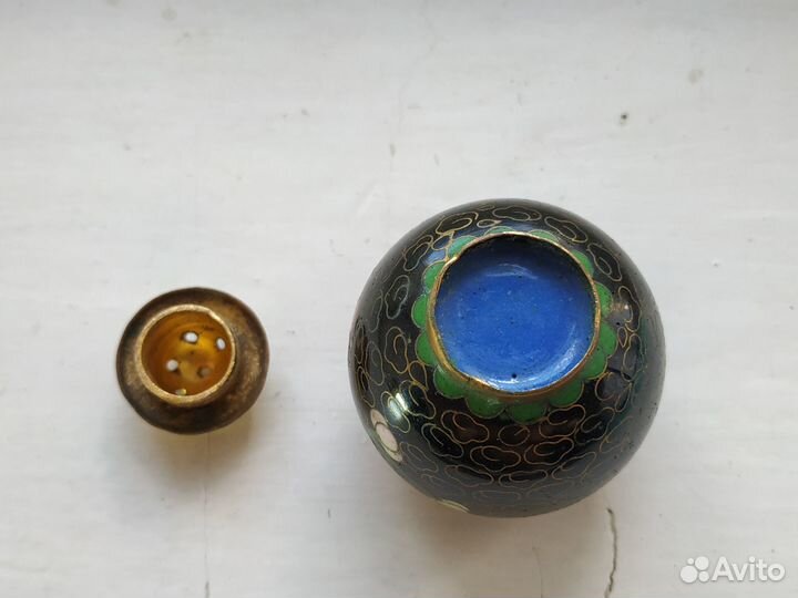 Набор для специй Клуазон Китай + ложечка (серебро)