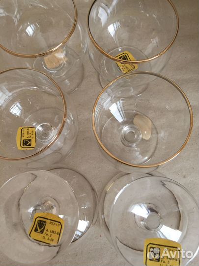 Винтажные бокалы/фужеры 70г. 6 шт. Неман