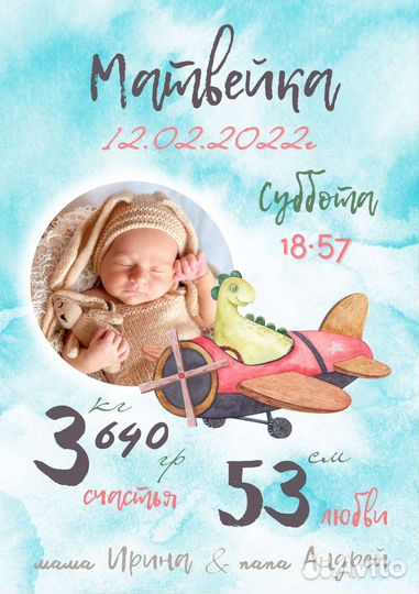 Метрика/плакаты/открытки