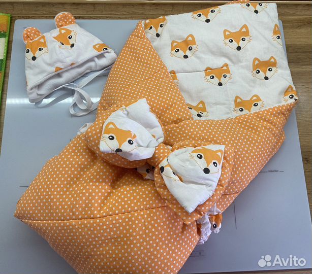 Конверт-одеяло на выписку весна-лето