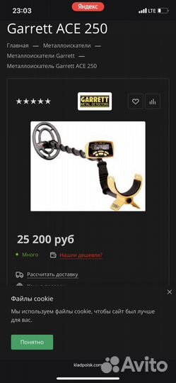 Металлоискатель garrett ace 250