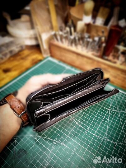 Клатч черный питон