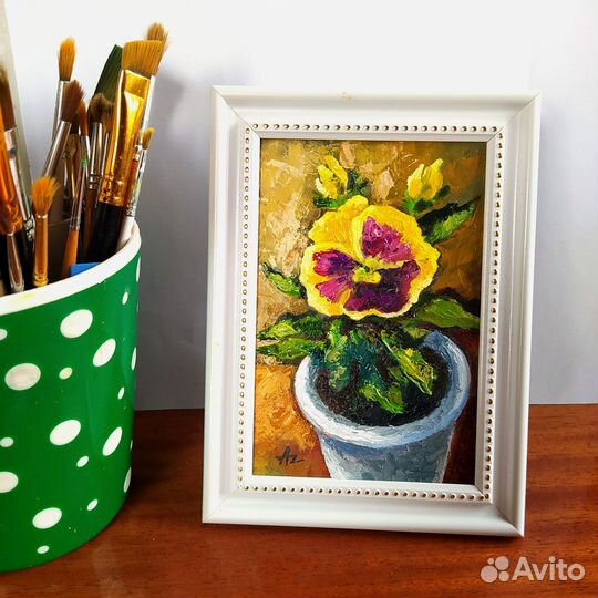Картина Виола в раме 10 на 15 Масло