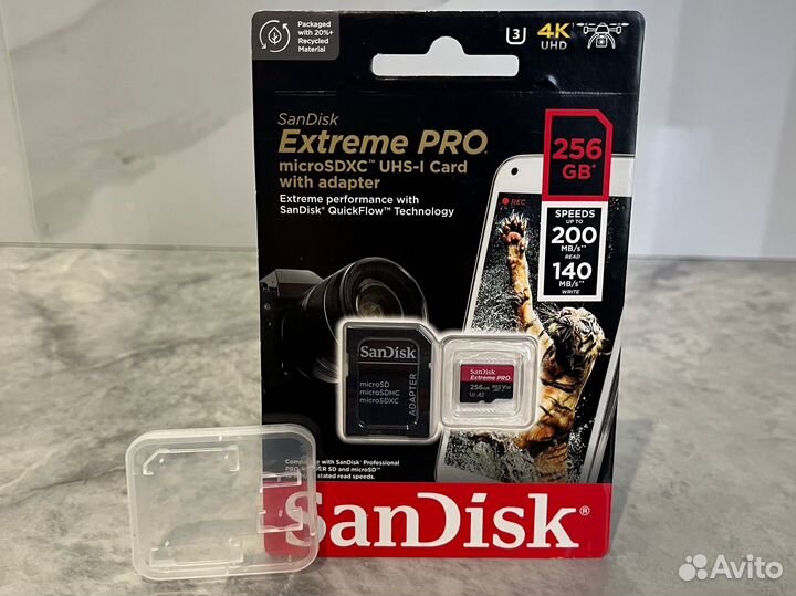 Карта памяти Sandisk Extreme Pro 256gb microsdxc