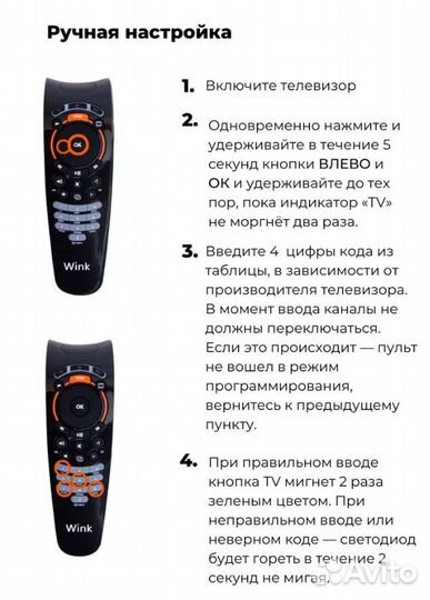 Пульт для Wink / Ростелеком универсальный