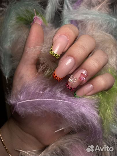 Наращивание ногтей маникюр покрытие гель лак